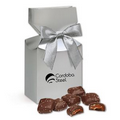Chocolate Sea Salt Caramels in Silver Gift Box